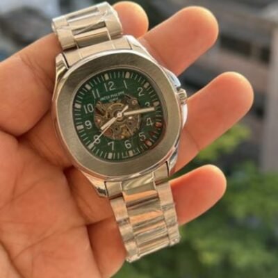 PATEK PHILIPE SILVER GREEN AUTOMATIC
