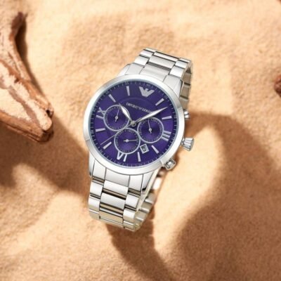 Emporio Arma_i All Chronograph working Silver Blue W98