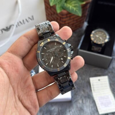 Emporio Arma_i All Chronograph Working Black Gold Premium W236