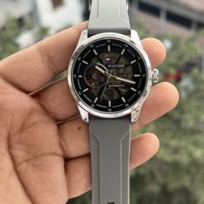 TOMMY HILFIGR AUTOMATIC GREY BELT