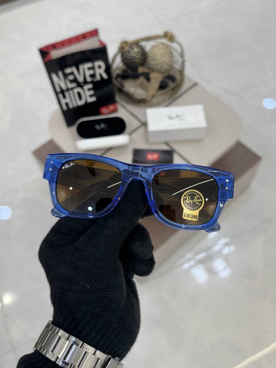 Rey ban_840_Blue_Brown_Mega_Brown