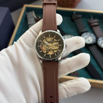 Tommy Hilfigar Automatic premium silicon brown W326