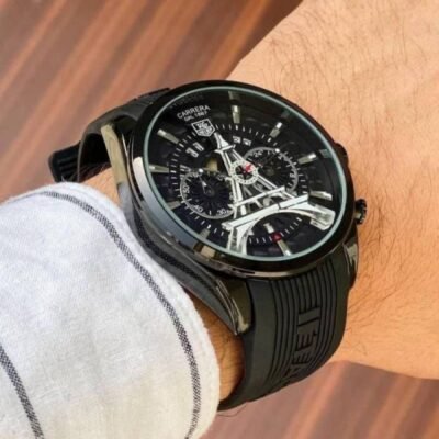 Tag Paris Full Black Silicon Belt