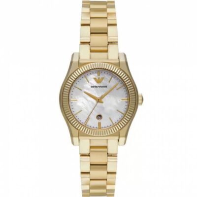 Authentic emporio Arma_i  analog marble gold white  womenswach  hvy 18 (3)
