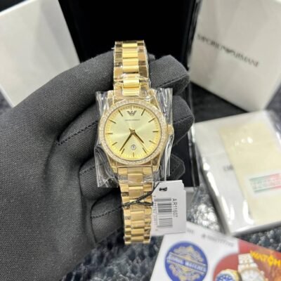 Authentic emporio arma_i analog gold gold   womenswach  hvy 18 (2)