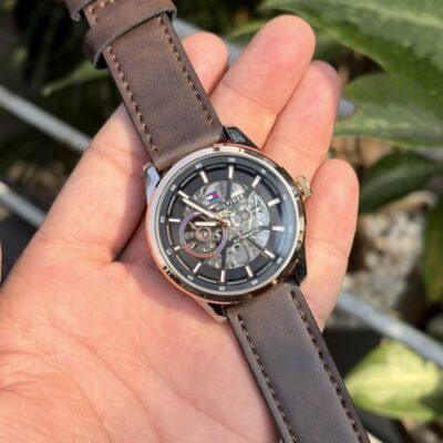 Tommmy Hilfige_r Automatic Leather DarkBrown-Copper-Black