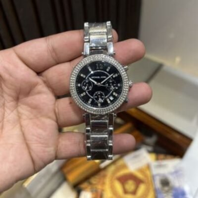 MICHAL KORS SILVER BLACK