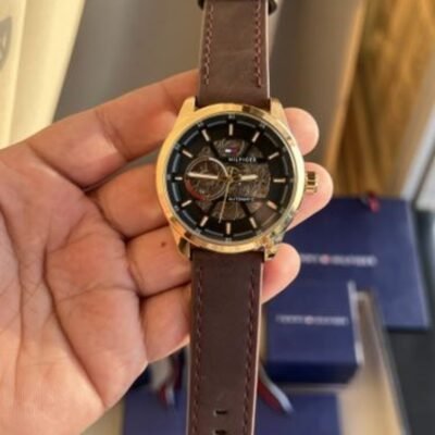 TOMMY HILFIGAR AUTOMATIC LEATHER BELT