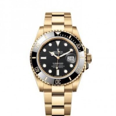 ROLLEX SUBMARINER GOLD BLACK ZR HVY 36