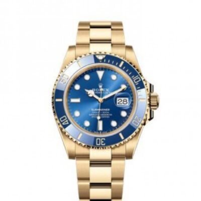 ROLLEX SUBMARINER GOLD BLUE ZR HVY 34