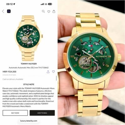 Tommy Hilfigar skeleton automatic