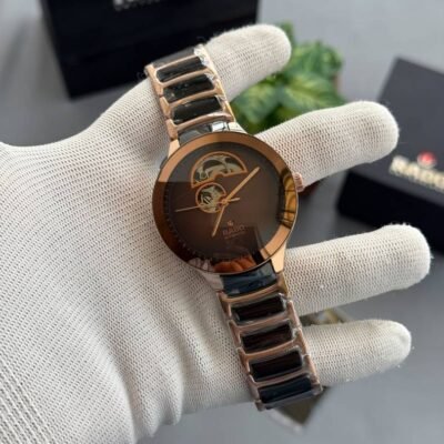 Raddo Ceramic Chocolate Open Heart Automatic W399