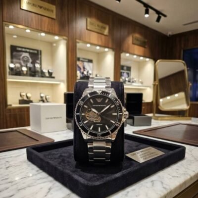 Emporio Arma_i Automatic back open silver black118