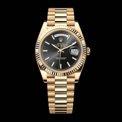 ROLLEX DAY DATE GOLD BLACK  AUTOMATIC HEAVY 466