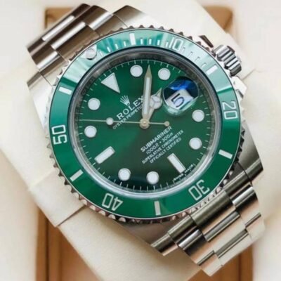 ROLLEX SUBMARINER SILVER GREEN  AUTOMATIC HEAVY 471