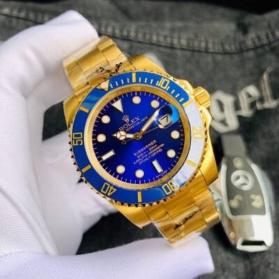 ROLLEX SUBMARINER GOLD BLUE AUTOMATIC HEAVY 474