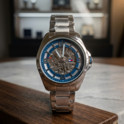TOMMY HILFIGAR AUTOMATIC WATCH SIL BLUE 501