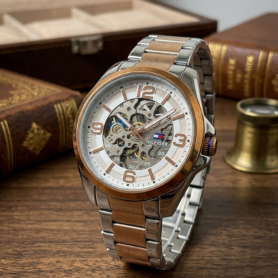 TOMMY HILFIGAR AUTOMATIC WATCH TT ROSE WHITE 503