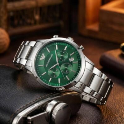 Emporio Armaan_i Classic Silver-Green