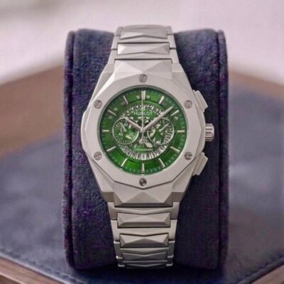 Hublo_t BigBang Tourbillion Silver Green 392