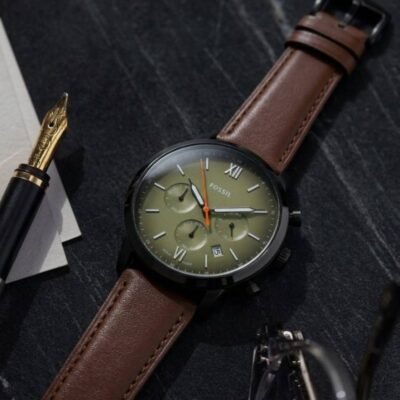 Fossii_l Neutro Chronograph DarkBrown Black Green