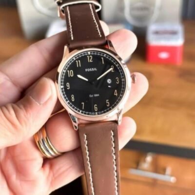 Fosil Rose Gold Black