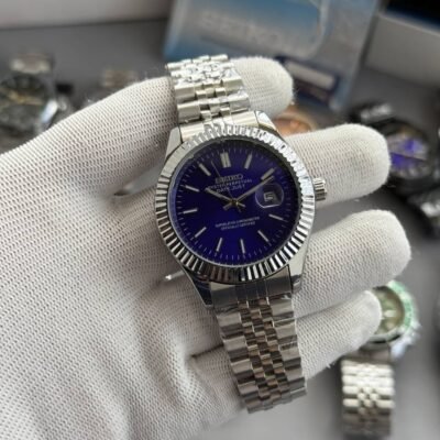 Seik o mod date just Blue W447