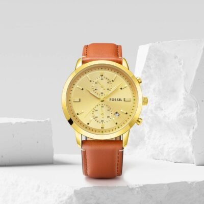 Fossii_l Townsman Chronograph LightBrown Gold