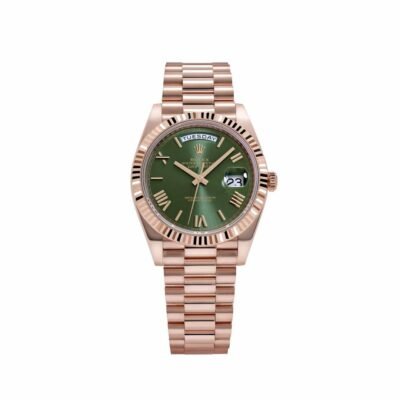 ROLE EX OYSTER PERPETUAL DAY DATE ZR ROSE GREEN DIAL HVY 48
