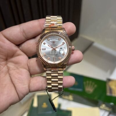 Roleex day date copper white dial