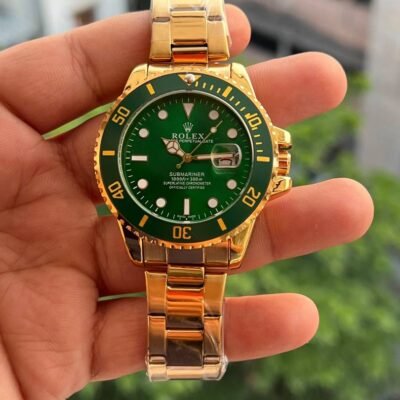 ROLEEX SUBMARINER GOLD GREEN  DIAL PREMIUM WATCH