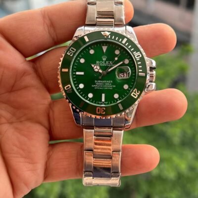 ROLEEX SUBMARINER SILVER GREEN  DIAL PREMIUM WATCH
