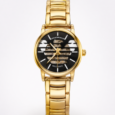 EMPORIO ARMA AUTOMATIC PREMIUM GOLD BLACK WATCH
