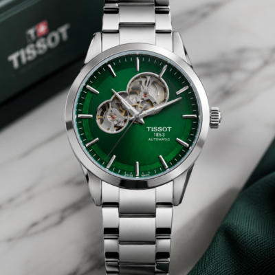 TISSOO T POWERMATIC AUTOMATIC SILVER GREEN 444
