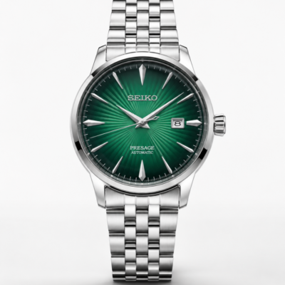 SEIKO PRESAGE PREMIUM SILVER GREEN SWIFT MOVEMENT