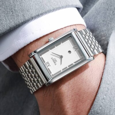 Tissoo_t 1853 T-Classic Heritage Rectangular Style Silver-White