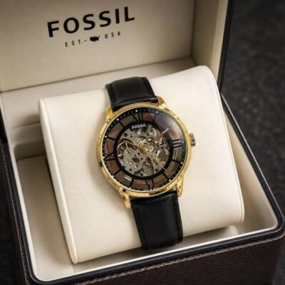 FOSSI TOWNSMAN LEATHER AUTOMATIC PREMIUM WATCH