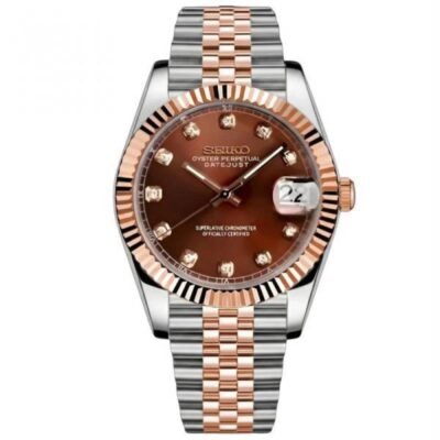 SEIK O MOD DATE JUST TT CHOCOLATE DIAMOND 671