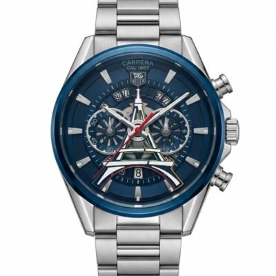 Tagg heuee_r Carrerr_a CAL 1887 silver Blue dail