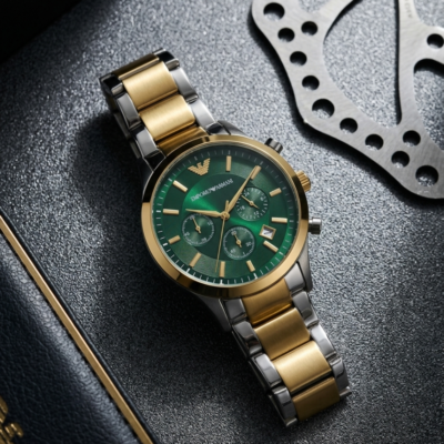 Emporio Armaan_i Classic 2Ton-Gold-Green