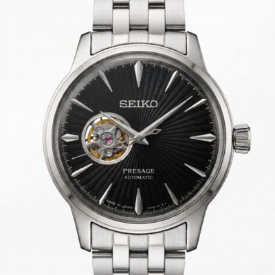 Seiko Presage silver Black Dial