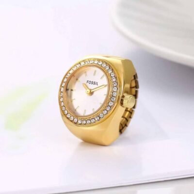 FOSSIIL DIAMOND UNISEX RING WATCH R-28