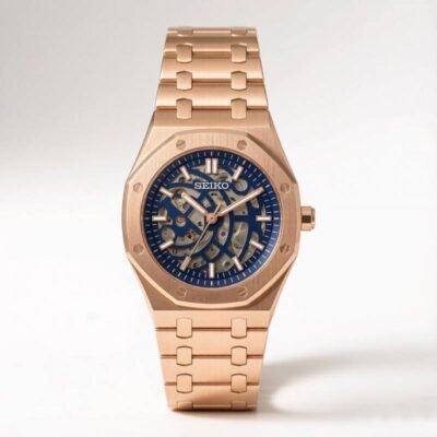 SEIK O MOD AUTOMATIC SKELETON AP EDITION ROSE BLUE  920