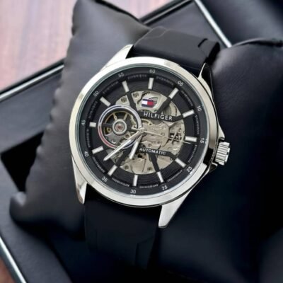 Tommmy Hilfige_r Automatic Silicon Black-Silver-Black