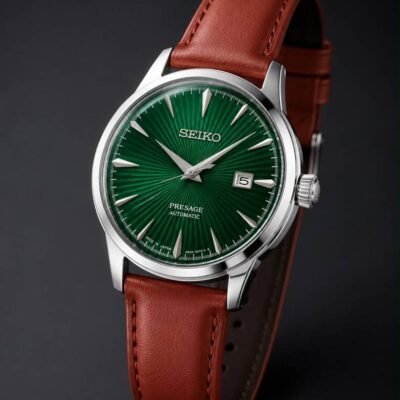 SEIK O PRESAGE LEATHER QUARTZ 933