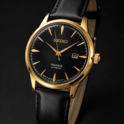 SEIK O PRESAGE LEATHER QUARTZ 935