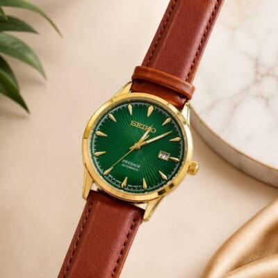 SEIK O PRESAGE LEATHER QUARTZ 930