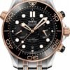 Omegg_a Seamaster Diver 300M Co-Axial Master Chronometer Chronograph 2 ton copper black