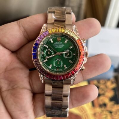 ROLEEX COPPER DIAMOND ALL WORKING PREMIUM WATCH