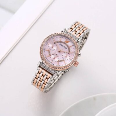 Swarovskk_i Passage Chronograph 2Ton-Copper-Pink